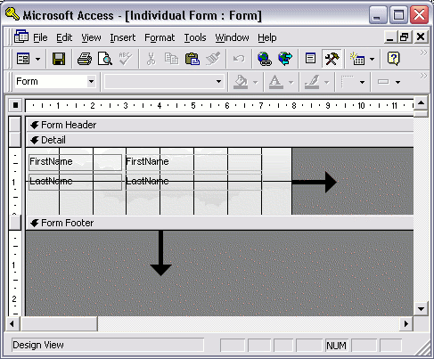 Enlarging the form