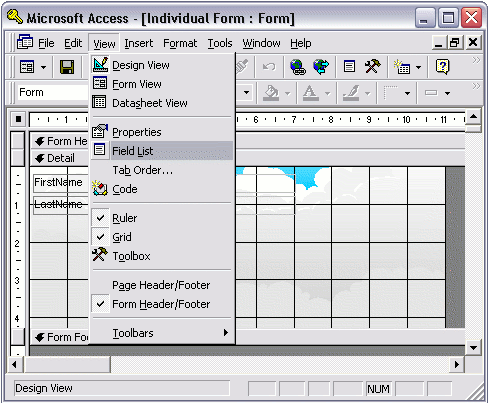 Adding a field - step 1