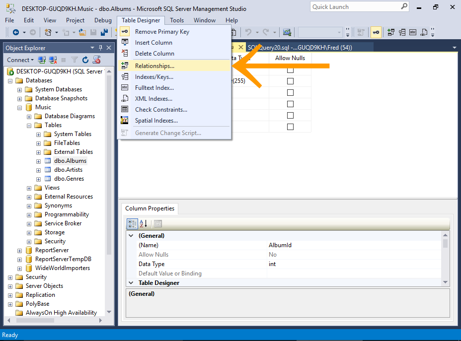 Create A Relationship In Sql Server 2016 3 